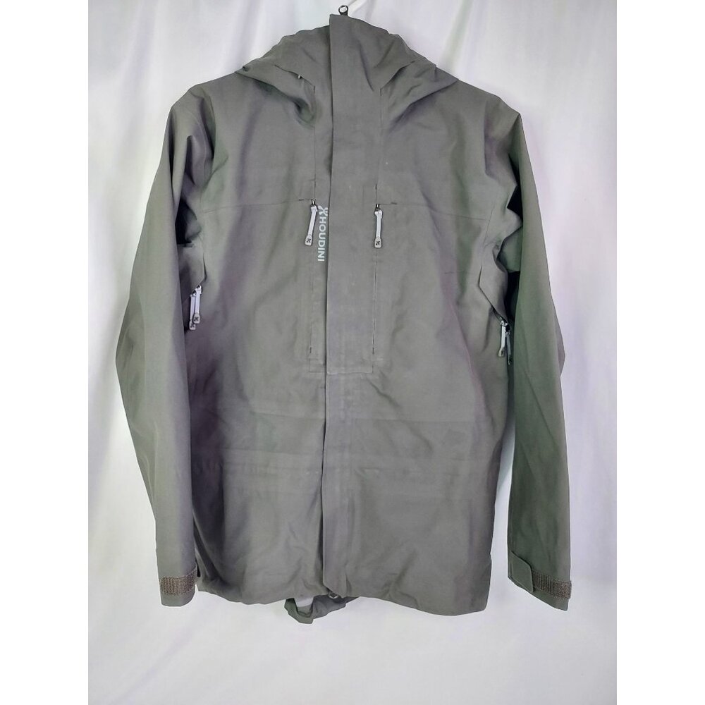 Houdini Womens Rollercoaster Jacket Small Gray Waterproof Hooded